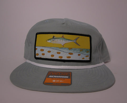 Dusty Blue/White Castaway Spanish Mackerel Rope Hat